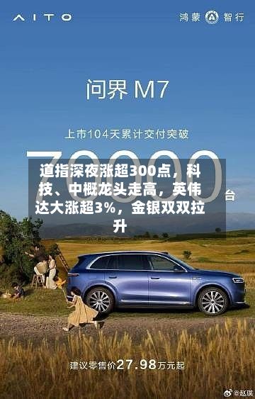 道指深夜涨超300点，科技、中概龙头走高，英伟达大涨超3%，金银双双拉升
