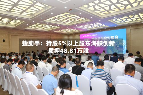 蜂助手：持股5%以上股东海峡创新质押48.81万股-第2张图片