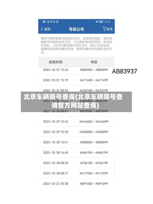 北京车辆限号查询(北京车辆限号查询官方网站查询)-第2张图片
