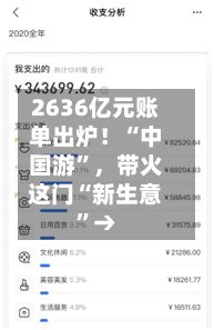 2636亿元账单出炉！“中国游”，带火这门“新生意”→