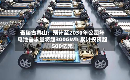 奇瑞古春山:预计至2030年公司年电池需求量将超300GWh 累计投资超500亿元-第2张图片