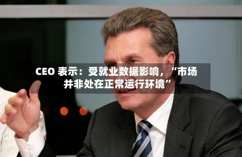 CEO 表示：受就业数据影响，“市场并非处在正常运行环境	”-第3张图片