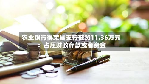 农业银行得荣县支行被罚11.36万元:占压财政存款或者资金
