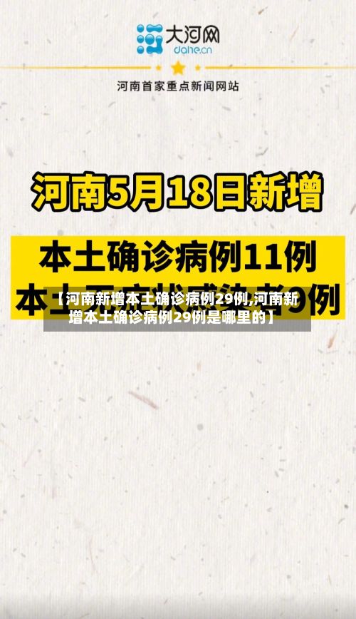 【河南新增本土确诊病例29例,河南新增本土确诊病例29例是哪里的】-第2张图片