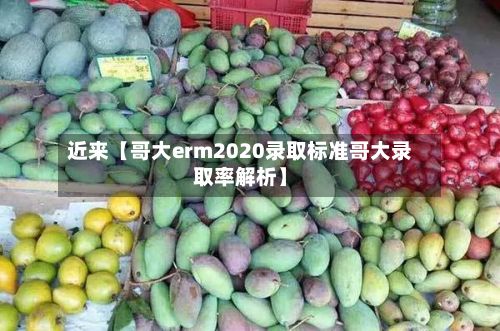 近来【哥大erm2020录取标准哥大录取率解析】-第2张图片