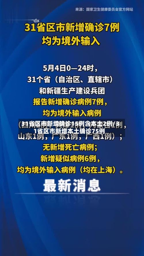31省区市新增确诊15例含本土2例/31省区市新增本土确诊75例