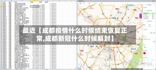 最近【成都疫情什么时候结束恢复正常,成都新冠什么时候解封】