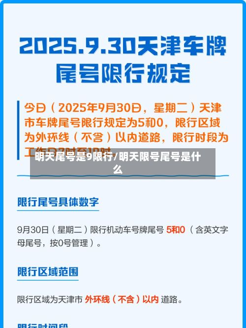 明天尾号是9限行/明天限号尾号是什么