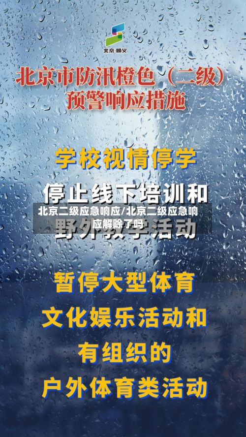北京二级应急响应/北京二级应急响应解除了吗