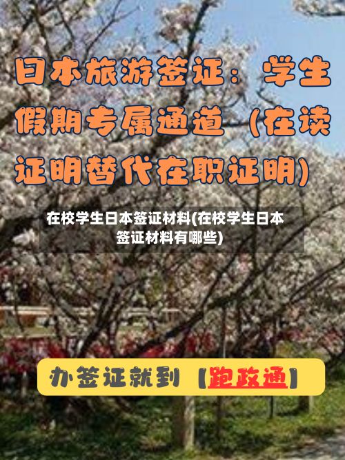 在校学生日本签证材料(在校学生日本签证材料有哪些)