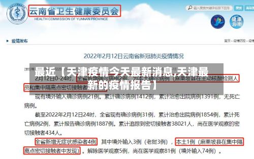 最近【天津疫情今天最新消息,天津最新的疫情报告】-第3张图片