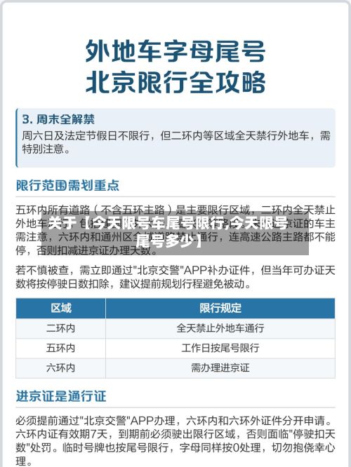 关于【今天限号车尾号限行,今天限号尾号多少】-第2张图片