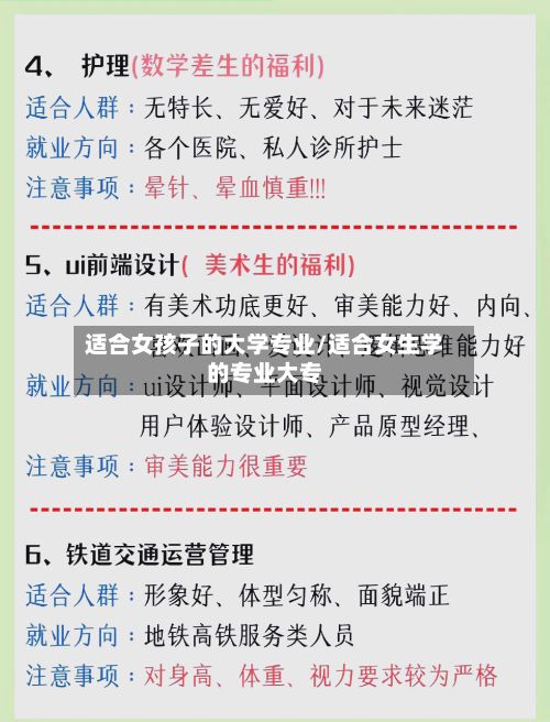 适合女孩子的大学专业/适合女生学的专业大专-第2张图片