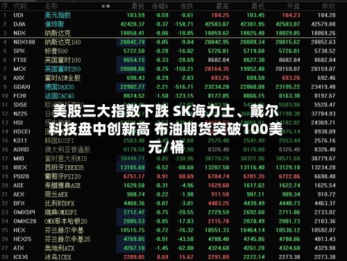 美股三大指数下跌 SK海力士、戴尔科技盘中创新高 布油期货突破100美元/桶-第1张图片