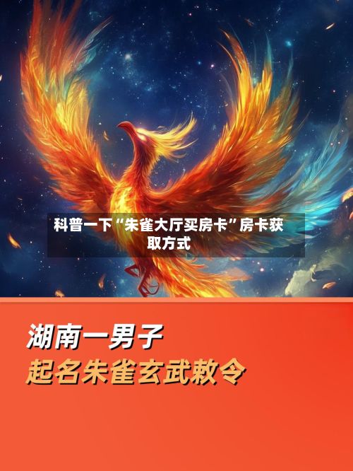 科普一下“朱雀大厅买房卡”房卡获取方式-第2张图片