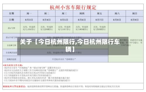 关于【今日杭州限行,今日杭州限行车辆】-第2张图片