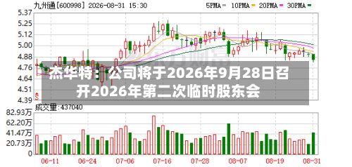 杰华特:公司将于2026年9月28日召开2026年第二次临时股东会