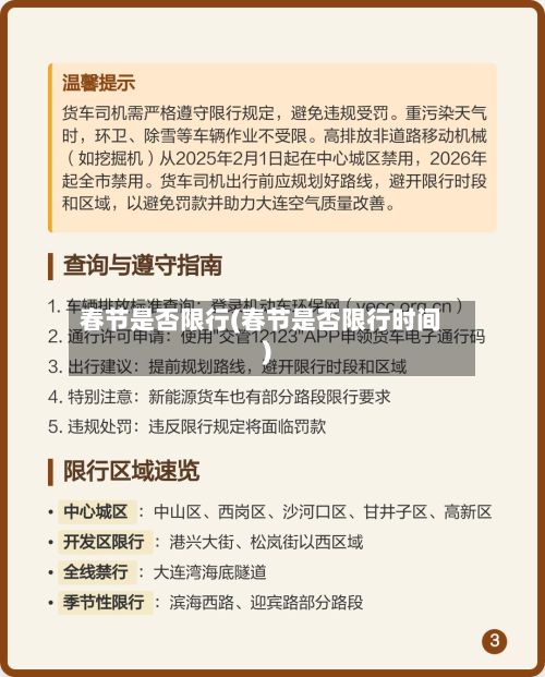 春节是否限行(春节是否限行时间)