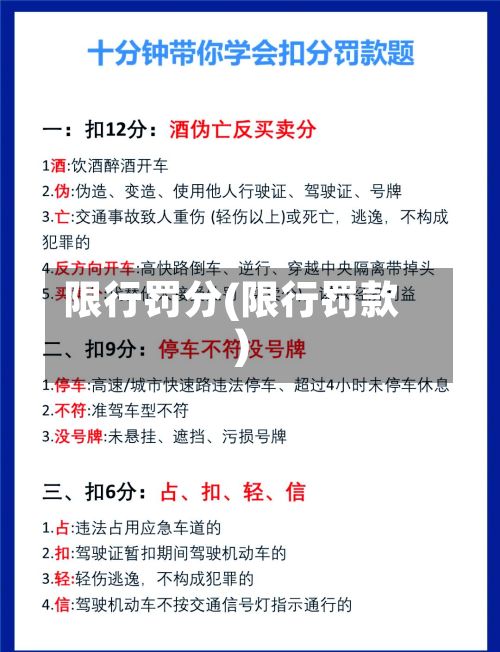 限行罚分(限行罚款)