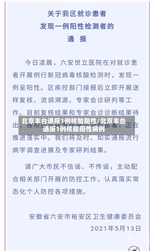 北京丰台通报1例核酸阳性/北京丰台通报1例核酸阳性病例