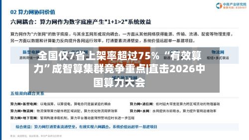 全国仅7省上架率超过75% “有效算力”成智算集群竞争重点|直击2026中国算力大会-第3张图片