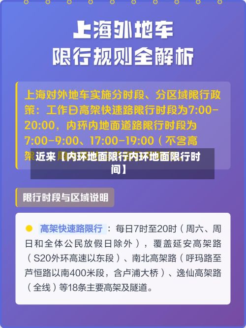 近来【内环地面限行内环地面限行时间】