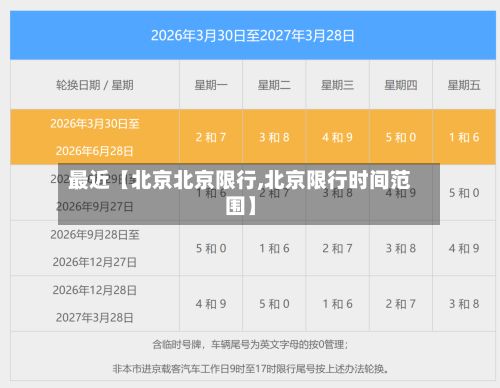最近【北京北京限行,北京限行时间范围】-第3张图片