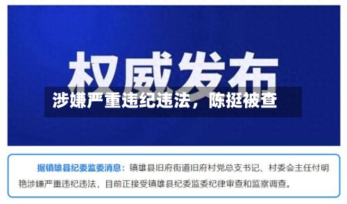 涉嫌严重违纪违法，陈挺被查-第3张图片