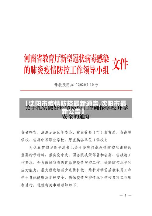 【沈阳市疫情防控最新通告,沈阳市最新公告】-第2张图片