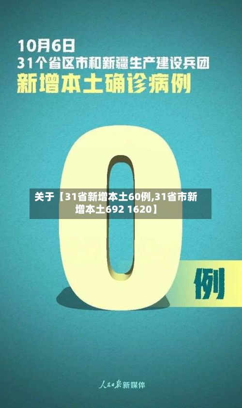 关于【31省新增本土60例,31省市新增本土692 1620】