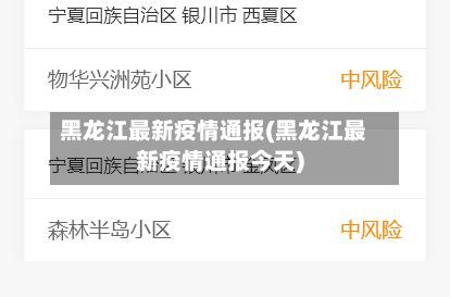 黑龙江最新疫情通报(黑龙江最新疫情通报今天)-第3张图片
