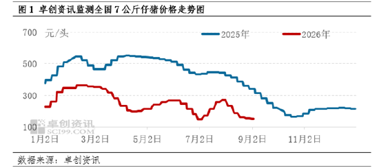 9月仔猪:供给充裕需求疲软 价格弱势但跌幅收窄